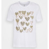 Футболка ONLKITA REG S/S LEAF/MOON TOP BOX JRS 15246473-Bright White-Print:GOLD HEARTS SQUARE ONLY L 15246473-BRIGHT WHITE-PRI