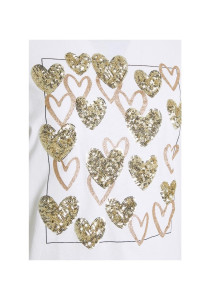 Футболка ONLKITA REG S/S LEAF/MOON TOP BOX JRS 15246473-Bright White-Print:GOLD HEARTS SQUARE ONLY L 15246473-BRIGHT WHITE-PRI