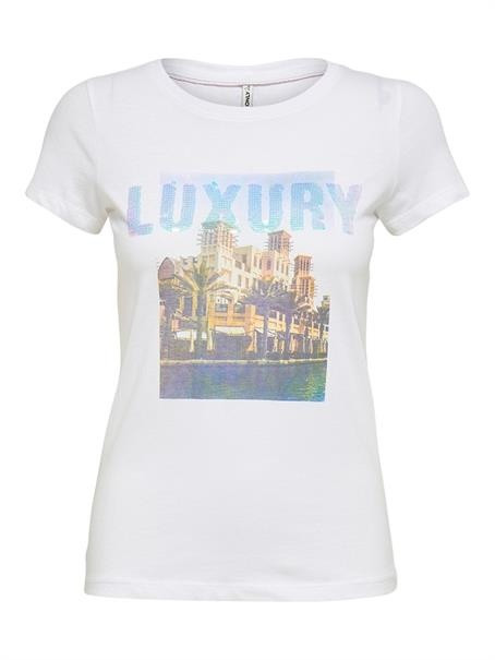 Футболка ONLLUX LIFE FIT S/S TOP BOX JRS 15231606-Bright White ONLY XS Білий 15231606-Bright White