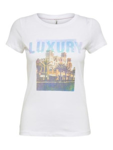 Футболка ONLLUX LIFE FIT S/S TOP BOX JRS 15231606-Bright White ONLY XS Білий 15231606-BRIGHT WHITE