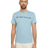 Футболка printed crewneck logo t-shirt 1030527XX1026298 Tom Tailor L Блакитний 1030527XX1026298