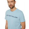 Футболка printed crewneck logo t-shirt 1030527XX1026298 Tom Tailor L Блакитний 1030527XX1026298
