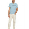 Футболка printed crewneck logo t-shirt 1030527XX1026298 Tom Tailor L Блакитний 1030527XX1026298