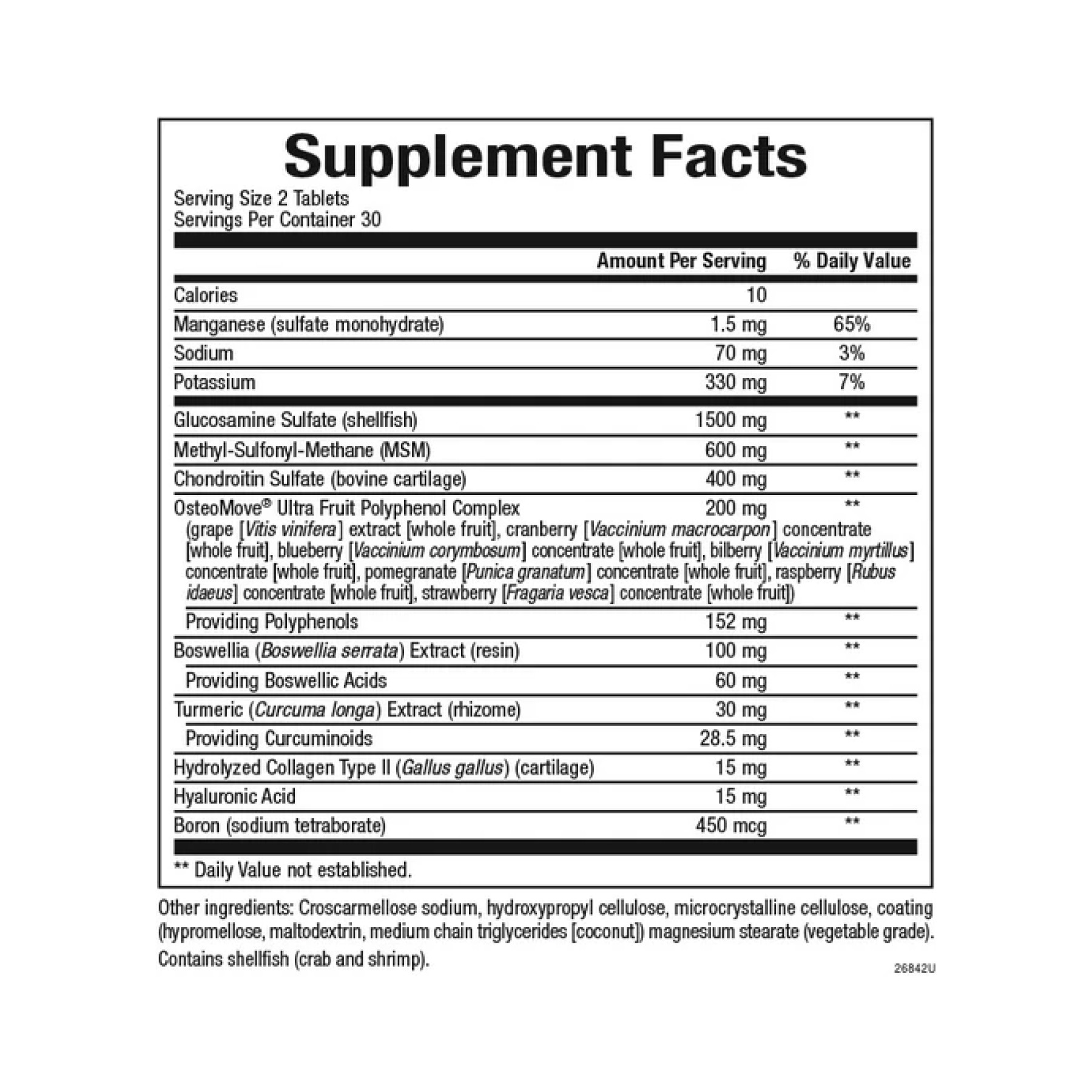 Таблетки Natural Factors OsteoMove® Extra Strength Joint Care - 60 tabs 2023-10-3829