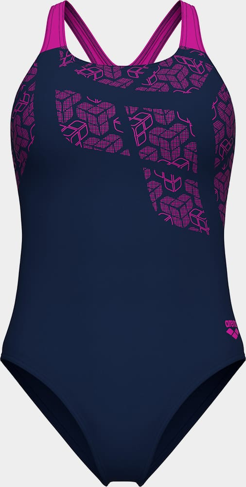 Купальник закритий для жінок Arena KIKKO SWIMSUIT SWIM PRO BACK синій, рожевий Жін 40 010807-790