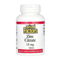 Таблетки Natural Factors Zinc Citrate 15mg - 30 tabs 2023-10-6701