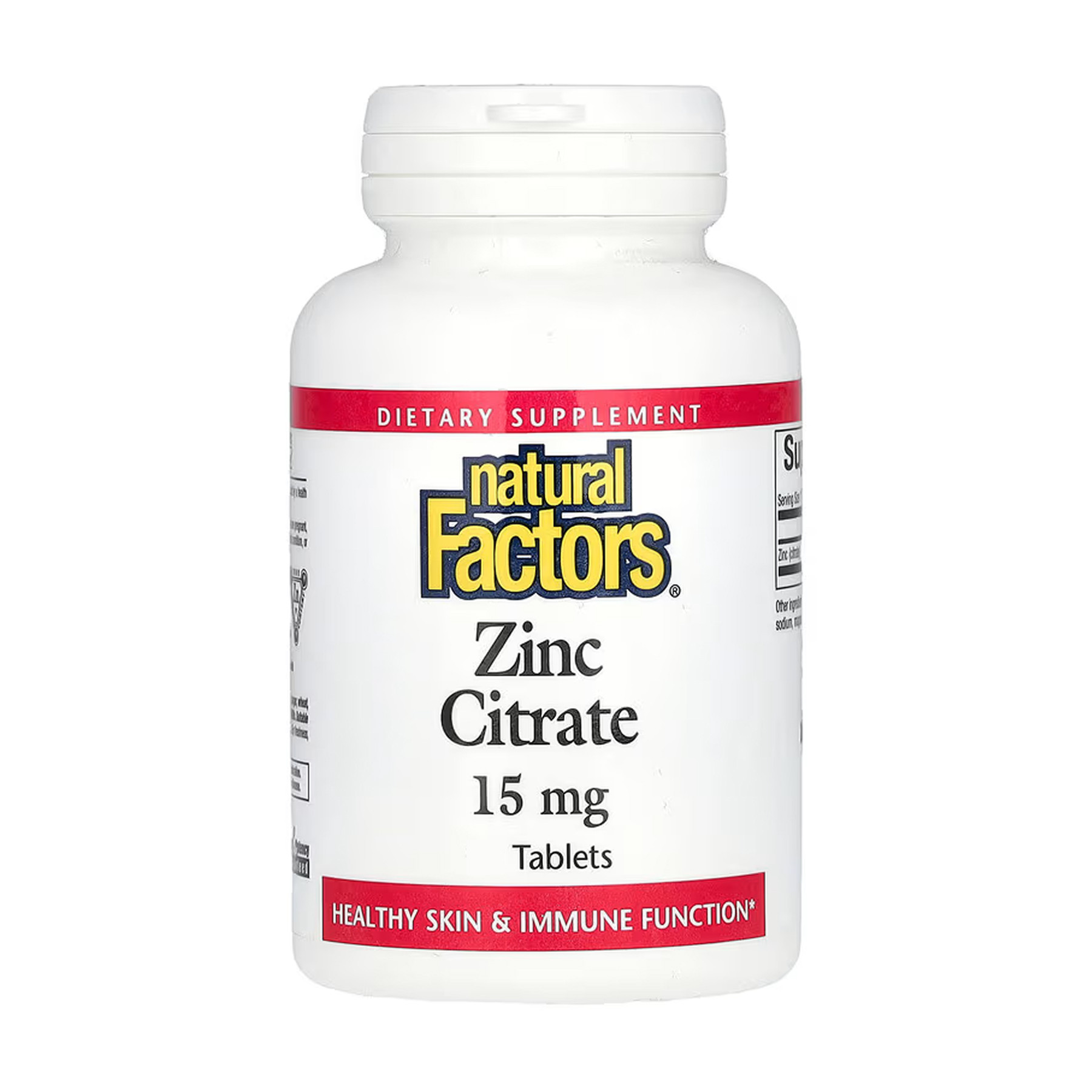 Таблетки Natural Factors Zinc Citrate 15mg - 30 tabs 2023-10-6701