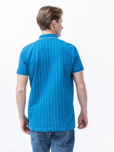 Поло alloverprinted polo 1024053-29657 Tom Tailor L Синій 1024053-29657