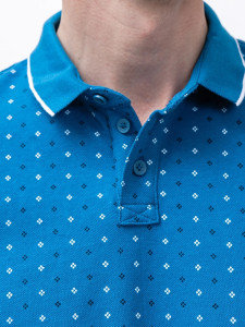 Поло alloverprinted polo 1024053-29657 Tom Tailor L Синій 1024053-29657