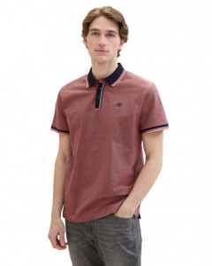 Поло POLO WITH DETAILED COLLAR 1040822ХХ35774 Tom Tailor L Бордовий 1040822ХХ35774