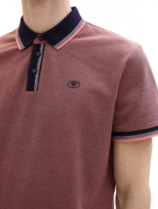 Поло POLO WITH DETAILED COLLAR 1040822ХХ35774 Tom Tailor L Бордовий 1040822ХХ35774