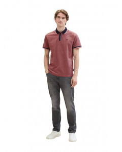 Поло POLO WITH DETAILED COLLAR 1040822ХХ35774 Tom Tailor L Бордовий 1040822ХХ35774