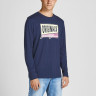 Футболка з довгими рукавами JORMASON TEE LS CREW NECK 12196647-Navy Blazer-Fit: STANDARD Jack&Jones 12196647-NAVY BLAZER-FIT: