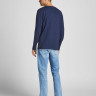 Футболка з довгими рукавами JORMASON TEE LS CREW NECK 12196647-Navy Blazer-Fit: STANDARD Jack&Jones 12196647-NAVY BLAZER-FIT: