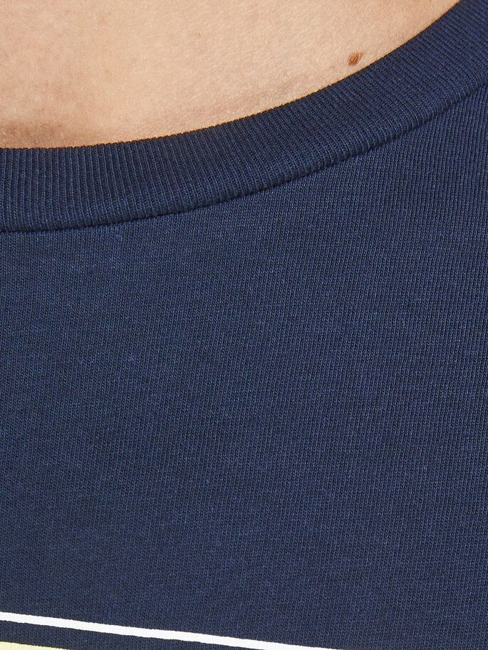 Футболка з довгими рукавами JORMASON TEE LS CREW NECK 12196647-Navy Blazer-Fit: STANDARD Jack&Jones 12196647-NAVY BLAZER-FIT: