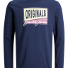 Футболка з довгими рукавами JORMASON TEE LS CREW NECK 12196647-Navy Blazer-Fit: STANDARD Jack&Jones 12196647-NAVY BLAZER-FIT: