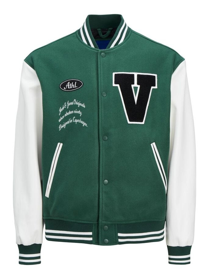 Куртка JORVARSITY BOMBER JACKET LTN 12207367-Trekking Green Jack&Jones M Зелений 12207367-Trekking Green