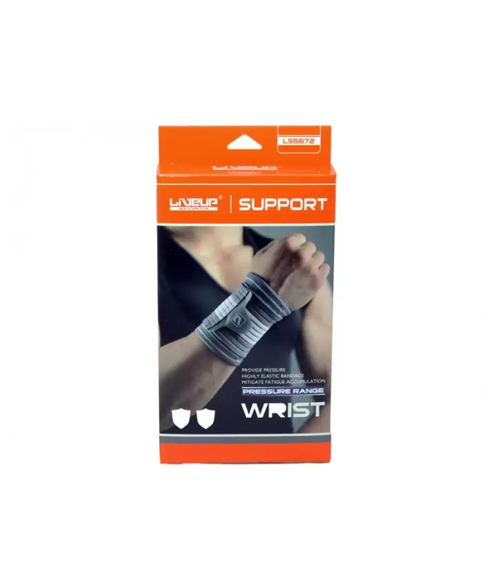 Фіксатор зап'ястя WRIST SUPPORT сірий, білий Уні S/M LS5672-SM