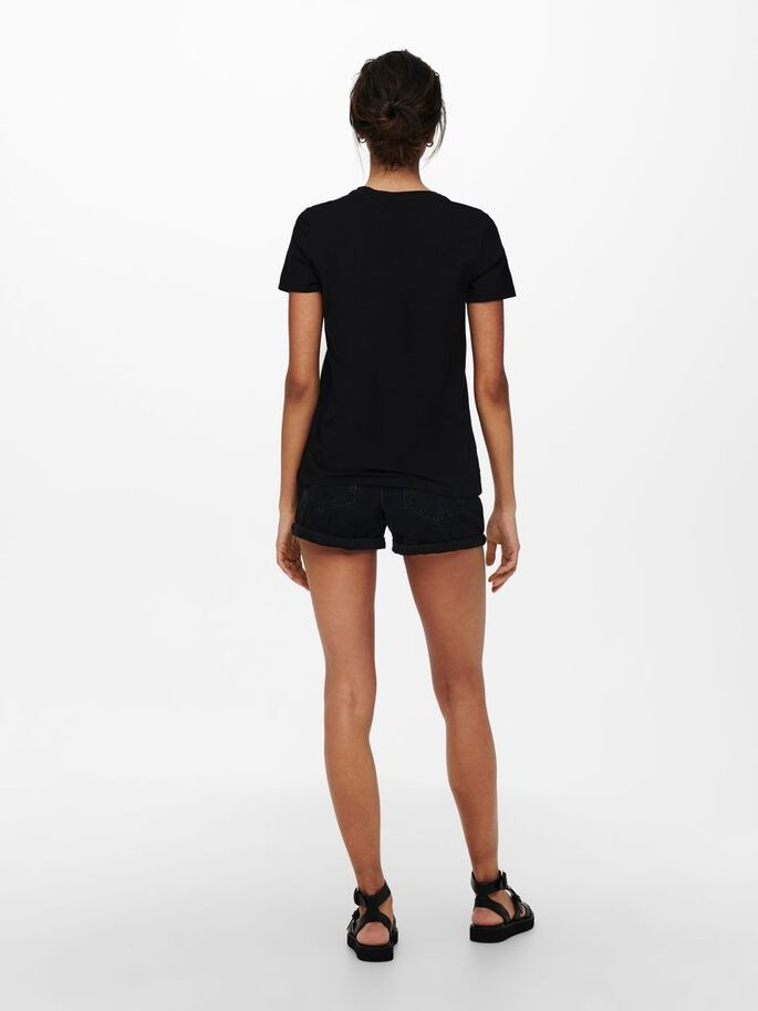 Футболка ONLLANA LIFE REG S/S PHOTO TOP BOX JRS 15228829 Black SNAP ONLY M Чорний 15228829BlackSNAP