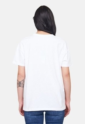 Футболка ONLMARY S/S OVERSIZE TOP JRS 15254406-Bright White-Print:HAT ONLY S Білий 15254406-Bright White-Pri