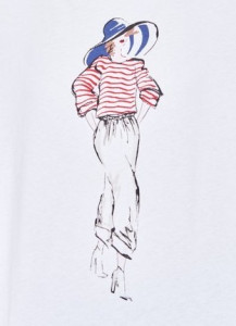 Футболка ONLMARY S/S OVERSIZE TOP JRS 15254406-Bright White-Print:HAT ONLY S Білий 15254406-BRIGHT WHITE-PRI