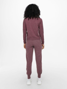 Штани ONLYOUNGER PANTS KNT 15238341-Rose Brown-Detail:W. MELANGE ONLY L Бордовий 15238341-ROSE BROWN-DETAI