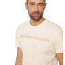 Футболка printed crewneck logo t-shirt 1030527XX1028130 Tom Tailor L Бежевий 1030527XX1028130