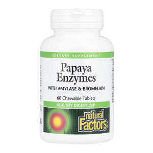 Таблетки Natural Factors Papaya Enzymes - 60 tabs 2023-10-4701
