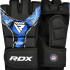 Рукавиці тренувальні RDX GRAPPLING GLOVES NEW AURA F17 чорний, синій Уні M GGR-F17BU