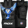 Рукавиці тренувальні RDX GRAPPLING GLOVES NEW AURA F17 чорний, синій Уні M GGR-F17BU