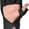 Рукавиці тренувальні RDX GRAPPLING GLOVES NEW AURA F17 чорний, синій Уні M GGR-F17BU