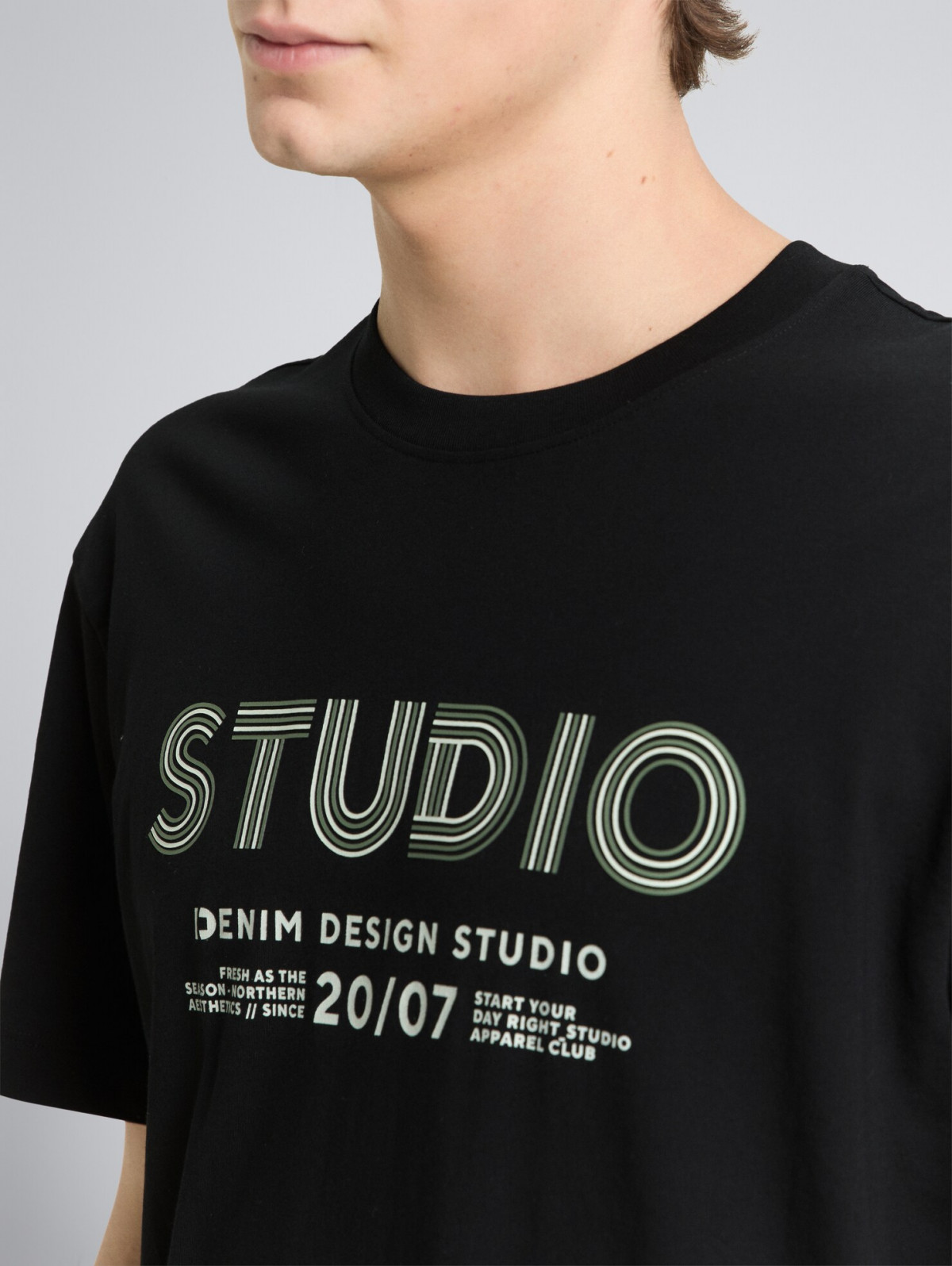 Футболка Relaxed fit T-shirt with print 1050315-29999 Tom Tailor XXL Чорний 1050315-29999