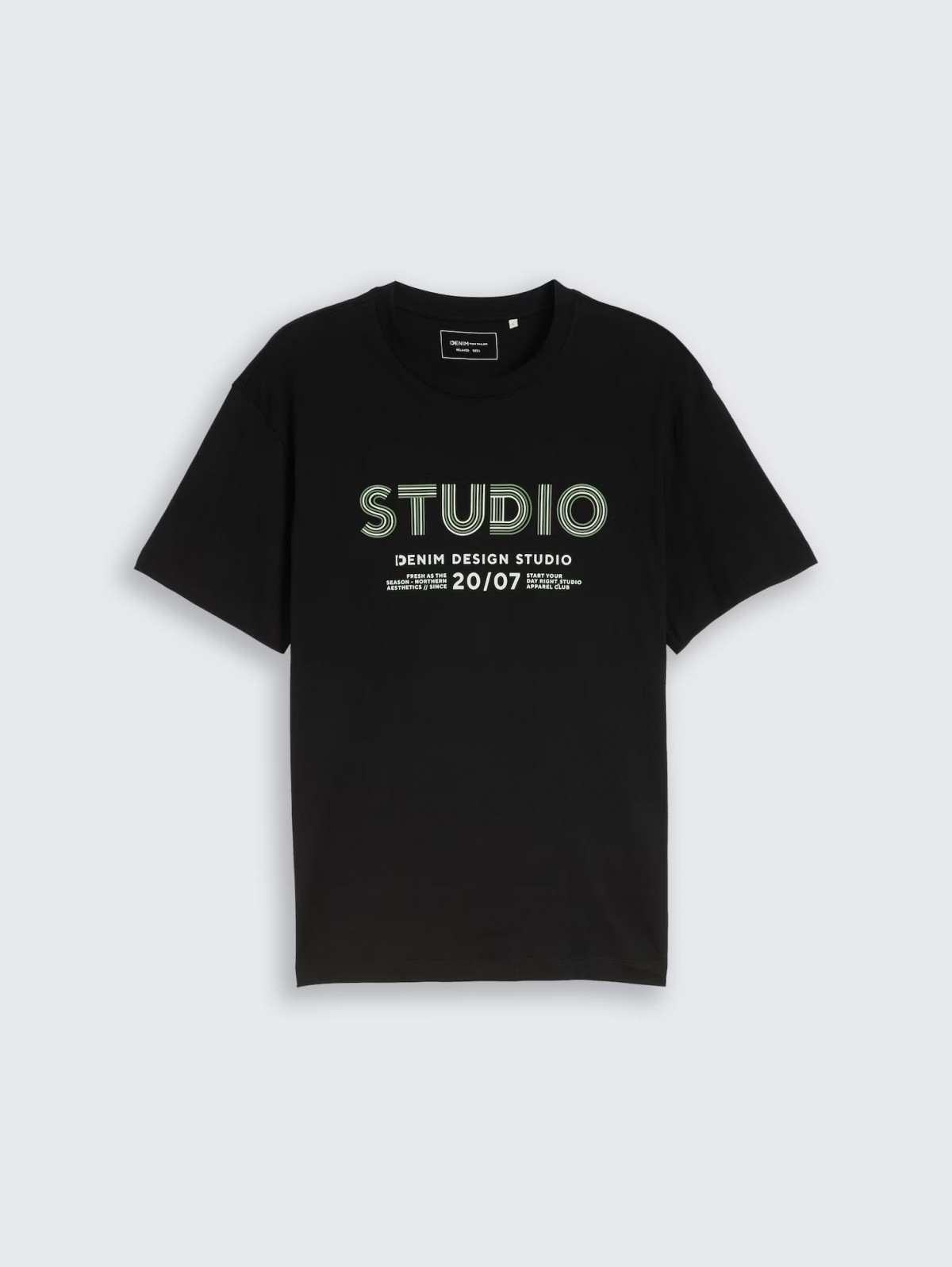 Футболка Relaxed fit T-shirt with print 1050315-29999 Tom Tailor XXL Чорний 1050315-29999