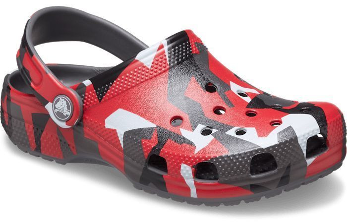 Сабо підліткові Classic Geo Camo Clog K SGy/Mlti 211171-0IE-Slate Grey/Multi CROCS J1 (32-33) Червон 211171-0IE-SLATE GREY/MUL
