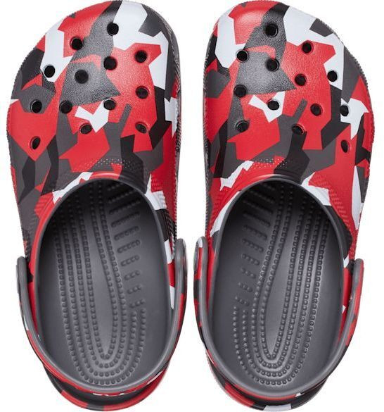 Сабо підліткові Classic Geo Camo Clog K SGy/Mlti 211171-0IE-Slate Grey/Multi CROCS J1 (32-33) Червон 211171-0IE-SLATE GREY/MUL