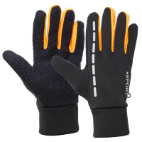 Рукавиці спортивні тренувальні теплі BC-3435-OR, Цвет Оранжевый, Размер (Европа) - L BC-3435-OR