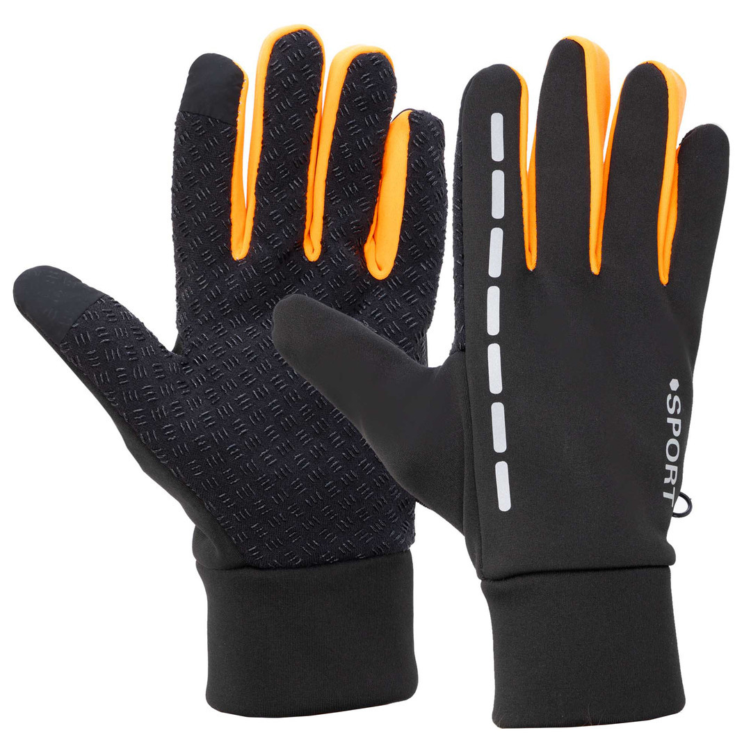 Рукавиці спортивні тренувальні теплі BC-3435-OR, Цвет Оранжевый, Размер (Европа) - L BC-3435-OR