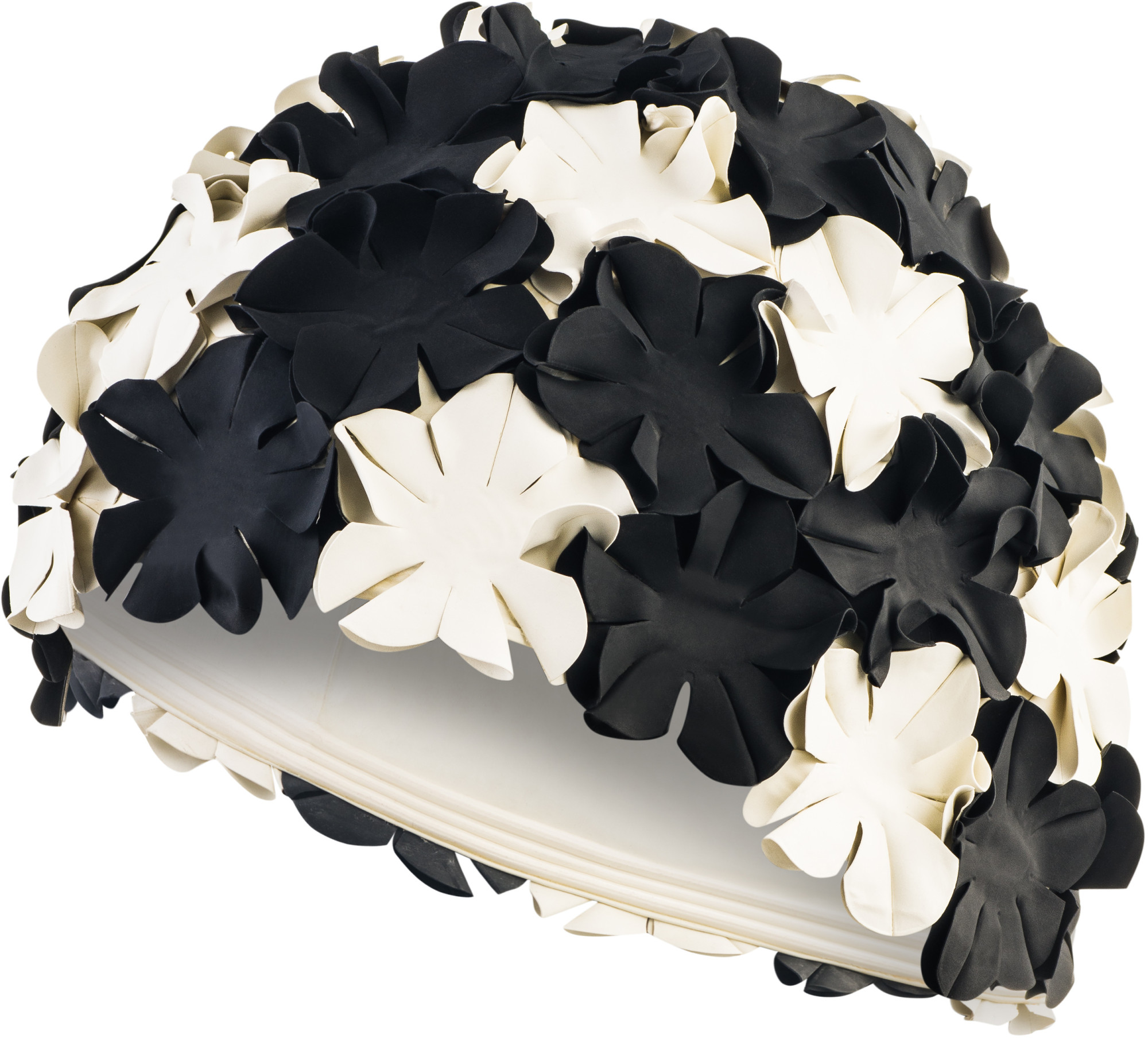 Шапочка для плавання Aqua Speed BLOOM 5706 чорний, білий Жін OSFM 105-04