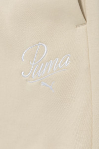 Штани спортивні піділткові ESS SCRIPT Sweatpants 68872987 Puma 140 Бежевий 68872987