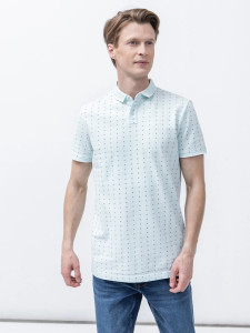 Поло alloverprinted polo 1024053-29658 Tom Tailor L Білий 1024053-29658