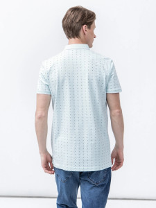 Поло alloverprinted polo 1024053-29658 Tom Tailor L Білий 1024053-29658