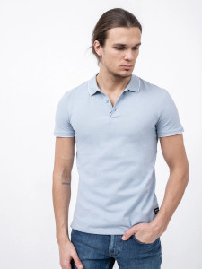 Поло polo with tipping 1030720XX1215159 Tom Tailor L Блакитний 1030720XX1215159