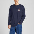 Футболка с длинными рукавами JJBRAT TEE LS 12200518-Navy Blazer-Fit:Standard fit Jack&Jones L Темно- 12200518-NAVY BLAZER-FIT: