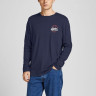 Футболка с длинными рукавами JJBRAT TEE LS 12200518-Navy Blazer-Fit:Standard fit Jack&Jones L Темно- 12200518-NAVY BLAZER-FIT: