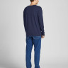 Футболка с длинными рукавами JJBRAT TEE LS 12200518-Navy Blazer-Fit:Standard fit Jack&Jones L Темно- 12200518-NAVY BLAZER-FIT: