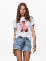 Футболка ONLLANA LIFE REG S/S PHOTO TOP BOX JRS 15228829 Bright White MELON ONLY L Білий 15228829BrightWhiteMELON