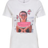 Футболка ONLLANA LIFE REG S/S PHOTO TOP BOX JRS 15228829 Bright White MELON ONLY L Білий 15228829BRIGHTWHITEMELON