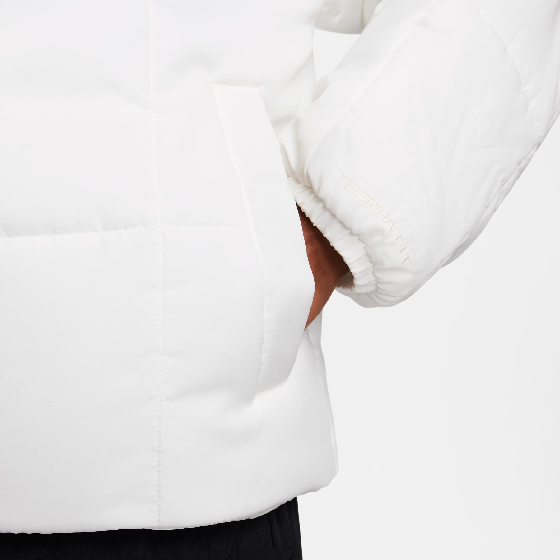 Куртка жіноча Nike Sportswear Classic Puffer Therma-Fit Loose Hooded Jacket White FB7672-133