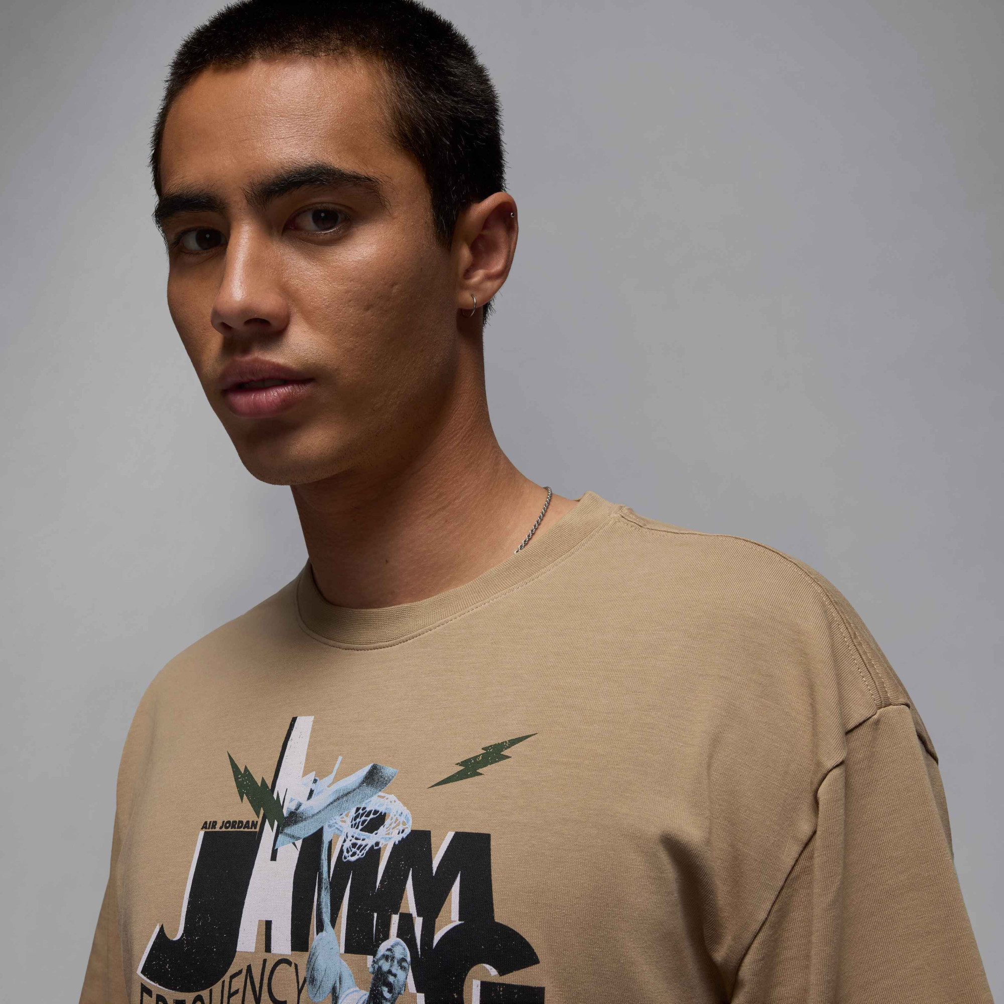 Футболка чоловіча Air Jordan Brand Jam 85 Ss Crew Beige HJ2929-240