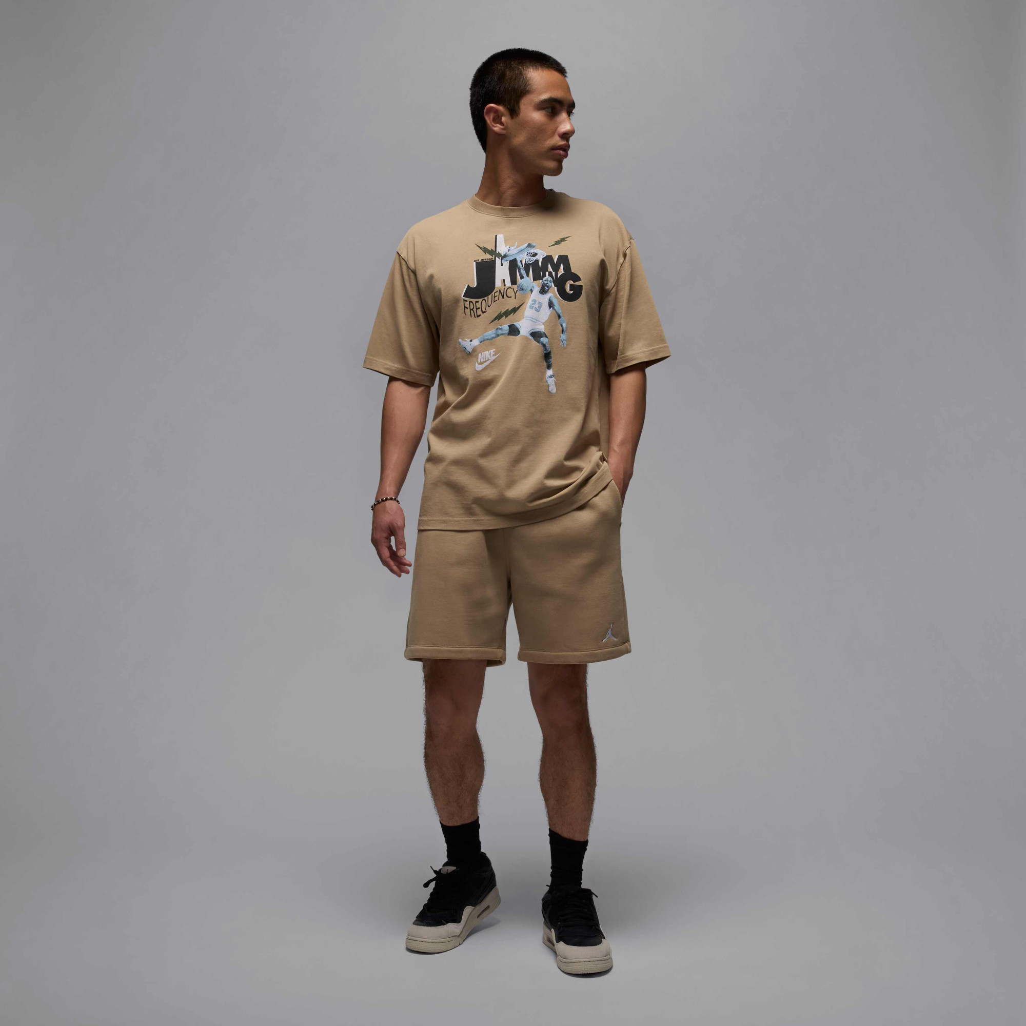 Футболка чоловіча Air Jordan Brand Jam 85 Ss Crew Beige HJ2929-240